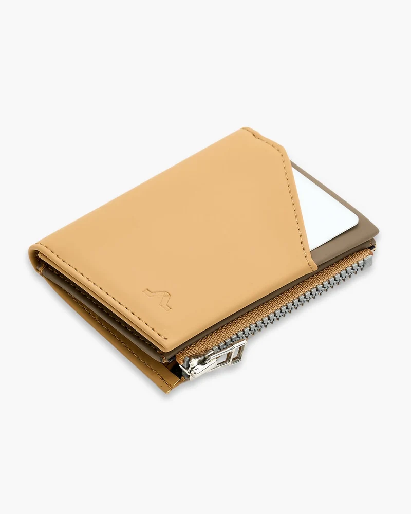 Cartera de Piel Vegana Zip Coin Desert