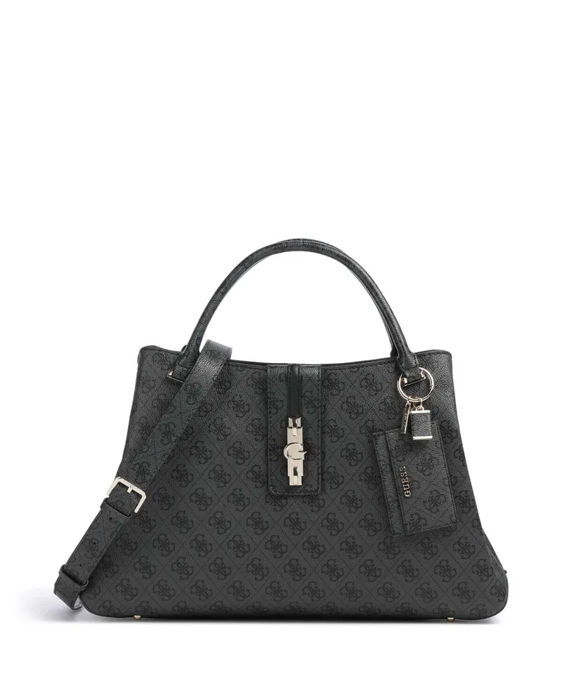 Guess Yvonne Girlfriend Logo Bolso de mano coal logo