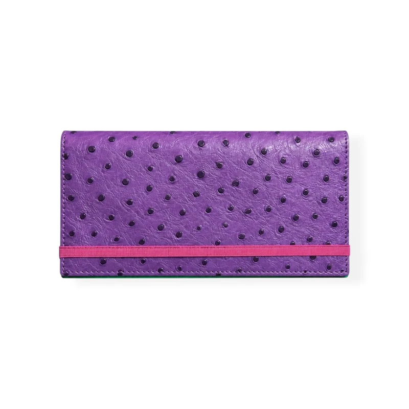 Cartera leggera -grabado avestruz-Ltd-2 tonos