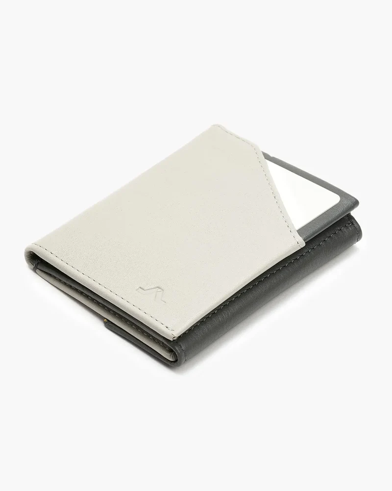 Cartera de Piel Flap Coin Pearl