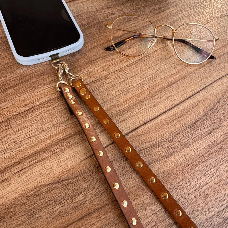 Colgador móvil cuero tachas
