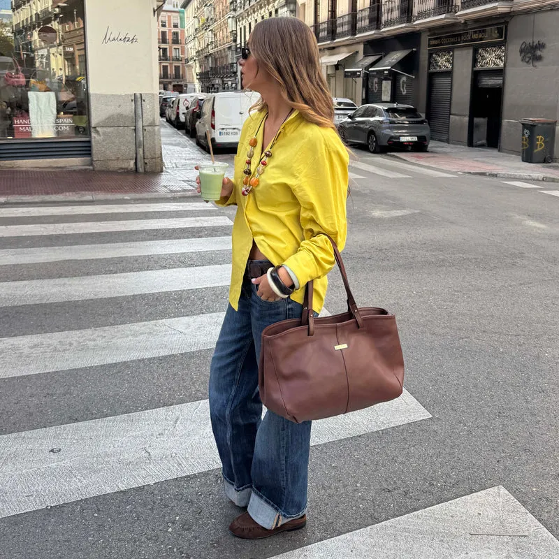Bolso Carolina marrón brandy