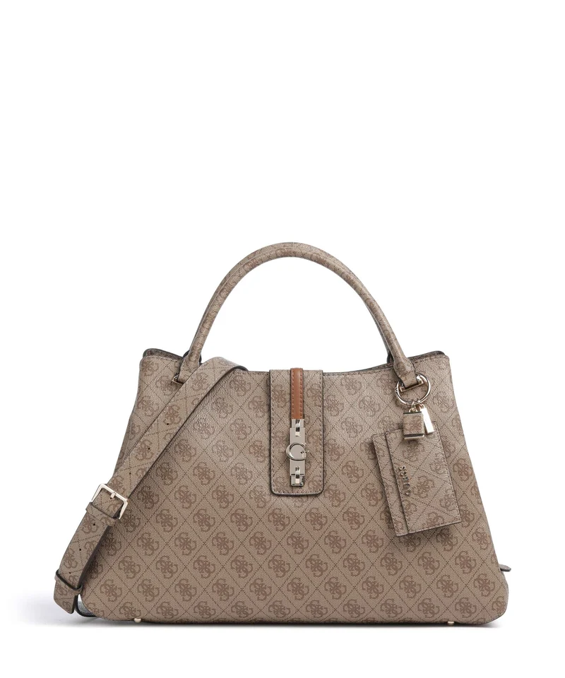 Guess Yvonne Girlfriend Logo Bolso de mano latte logo