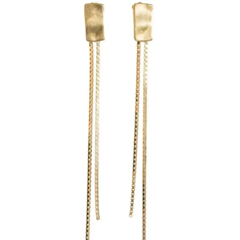 Pendientes largos cadena Karen Hallam, new in!