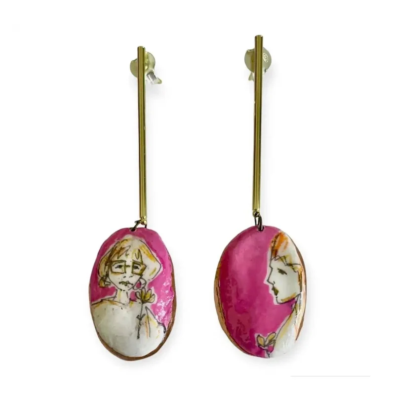 Pendientes largos artísticos May Gañán, NEW in!