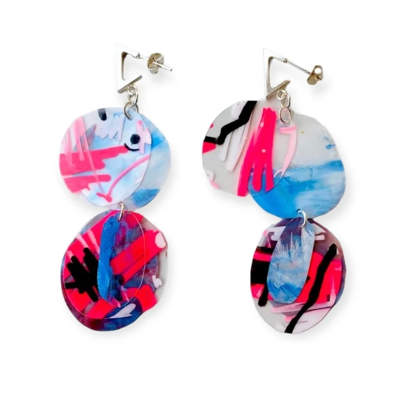 Pendientes artísticos de colores, MásqMay