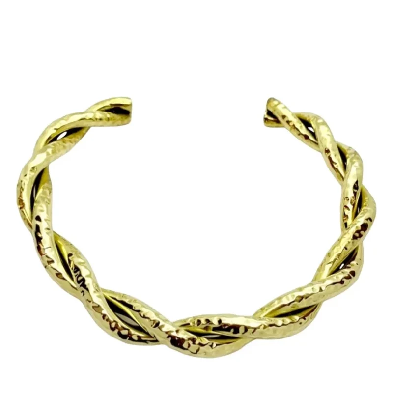 Choker dorado rígido trenza, Bcoqui collection