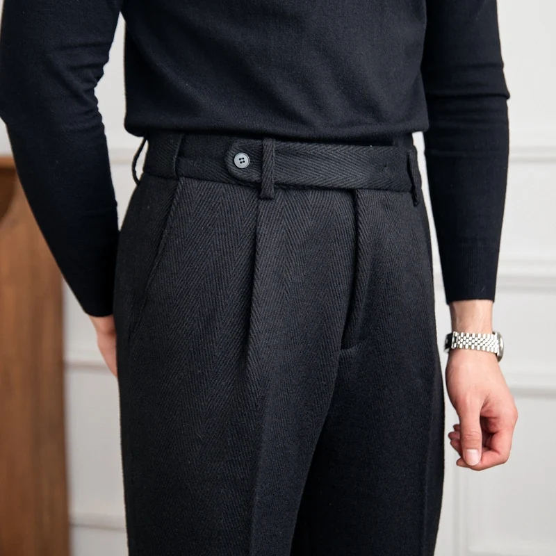 Pantalon pince noir homme