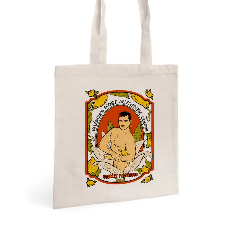 Tote bag 'Chico pin up con limones Valencia'