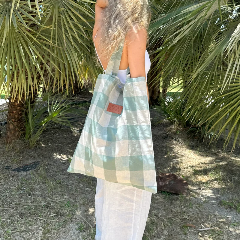 Tote Bag vichy verde