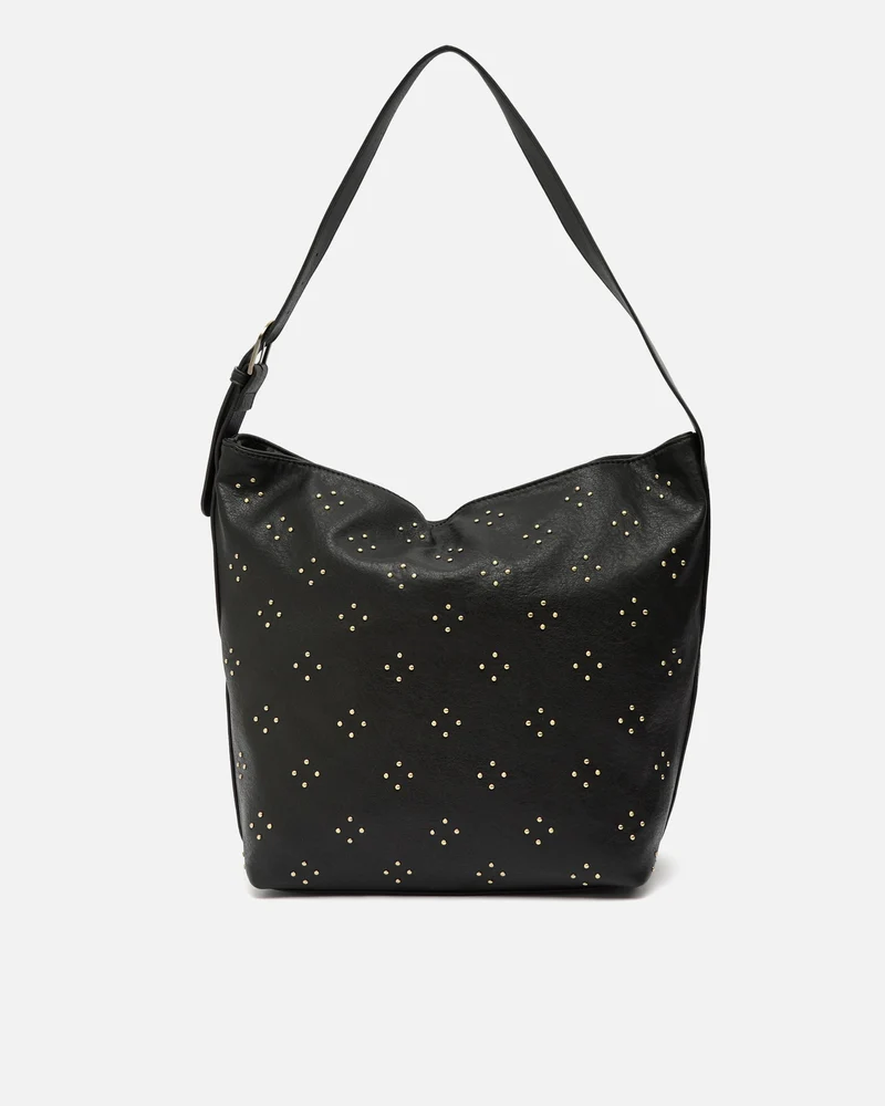 Florchi bolso hobo grande con detalles metálicos
