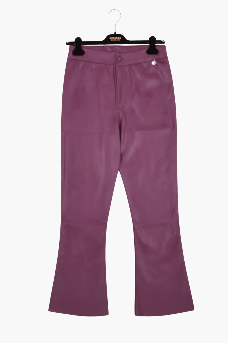 Pantalon polipiel Preloved morado tobillero Lolitas&L