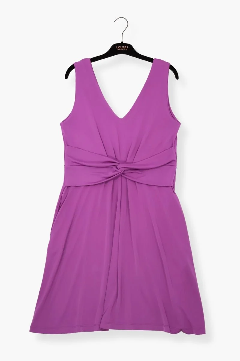 Vestido Preloved malva corto en punto roma con cruzado LolitasyL