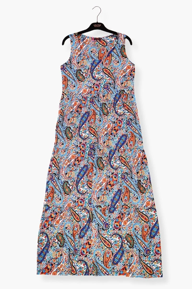 Vestido Preloved estampado paisley largo de tirantes LolitasyL