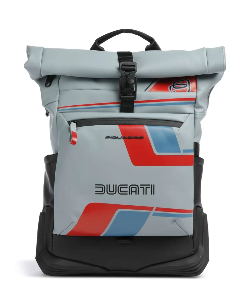 Piquadro Ducati C2OWD Mochila roll-top blue/black