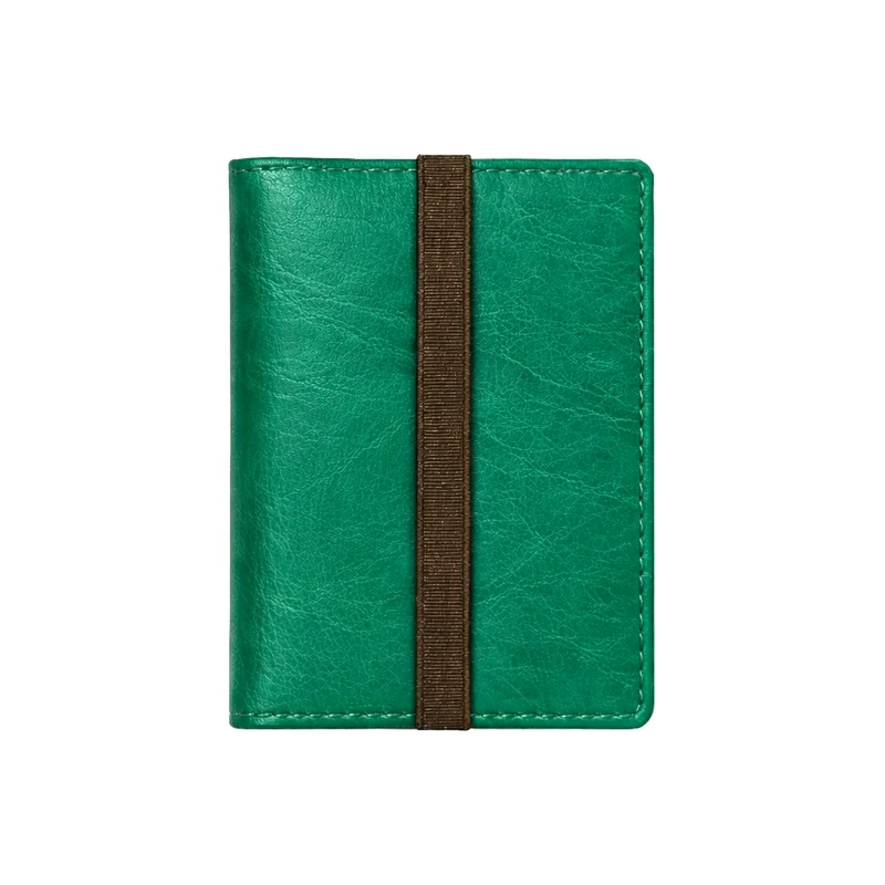 Cartera pequeña verde esmeralda. 3 tonos