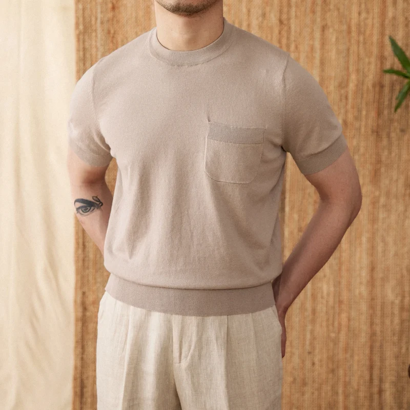 T Shirt lin beige