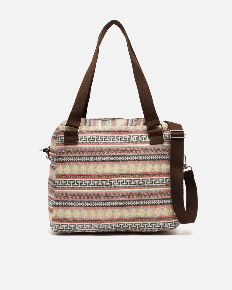 Jaki bolso de hombro con tira bandolera extraíble y estampado jacquard
