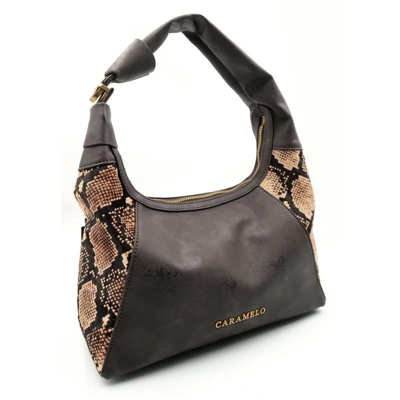 Bolso de Hombro animal print Caramelo Pola