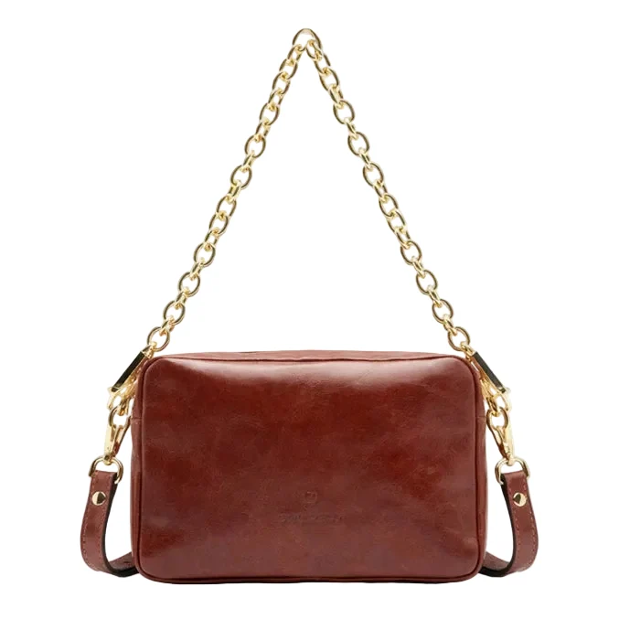 Bolso Bandolera pequeño Piel Athene Caramelo Pusina