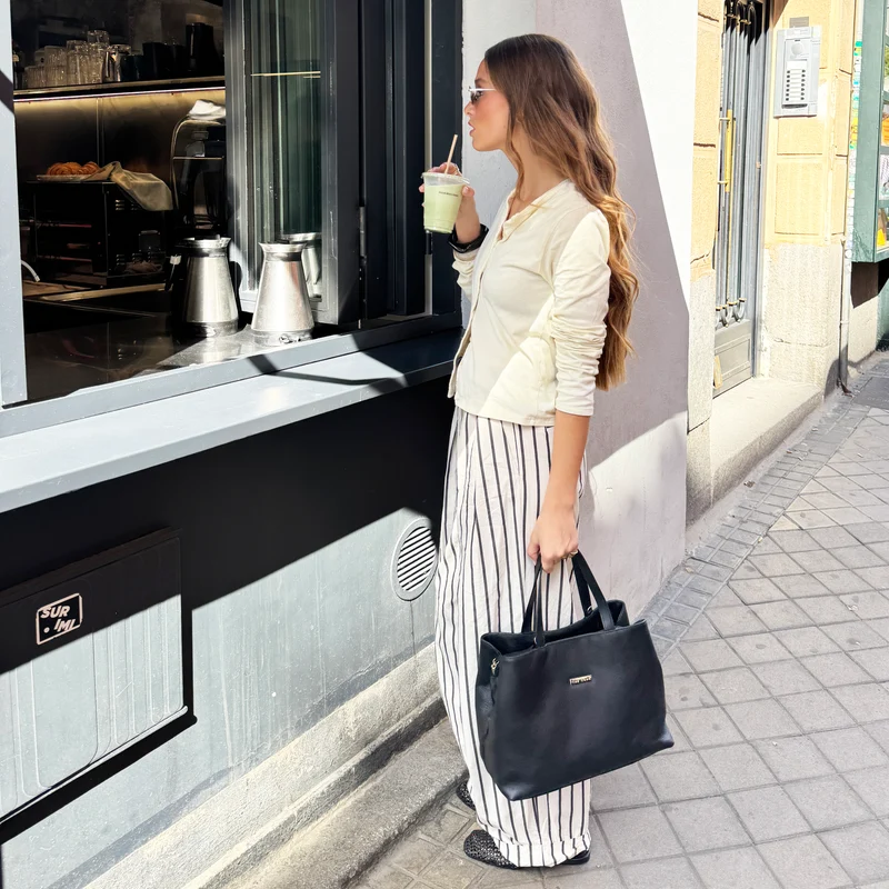 Shopper PATRICIA negro liso