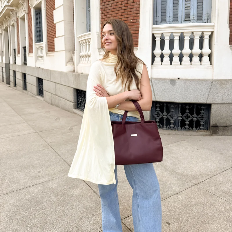 Shopper PATRICIA Burdeos liso