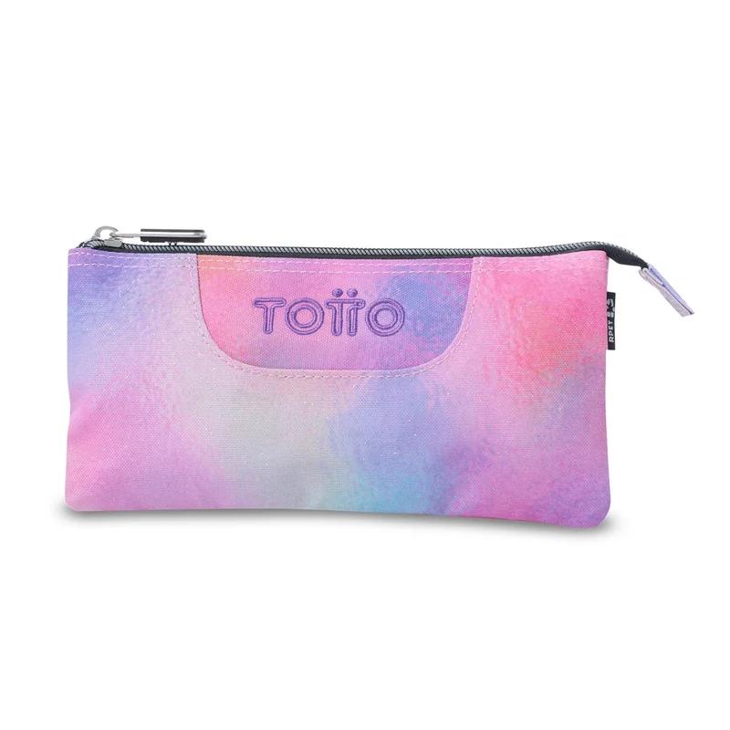 Estuche escolar eco-friendly tres compartimentos Totto Tablero - Bloom