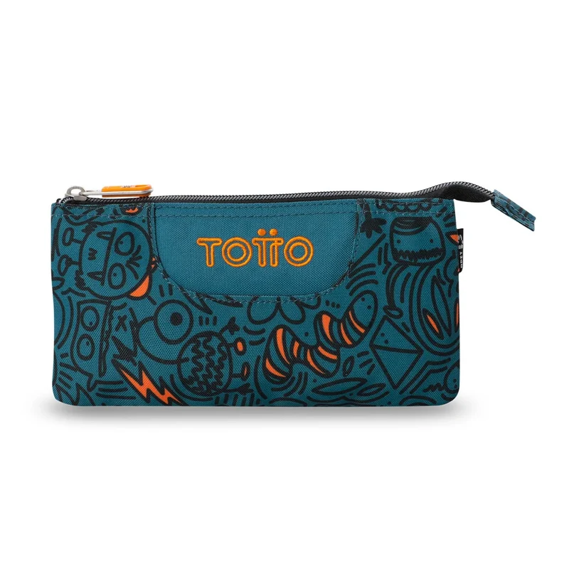 Estuche escolar eco-friendly tres compartimentos Totto Tablero - Grafer