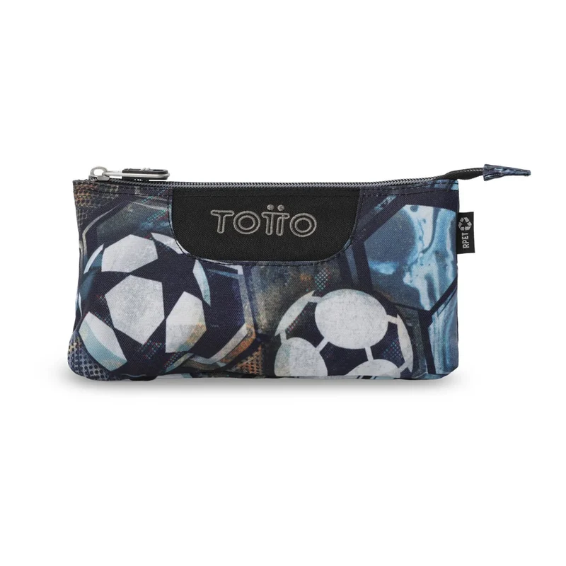 Estuche escolar eco-friendly tres compartimentos Totto Tablero - Verat Soccer