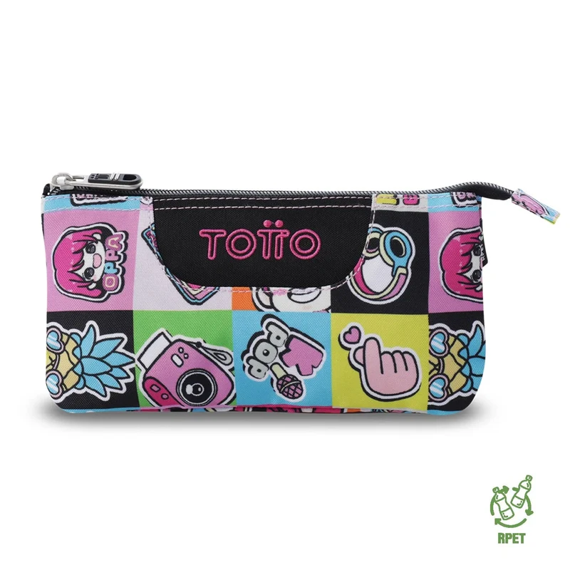 Estuche escolar eco-friendly tres compartimentos Totto Tablero | K-Pop