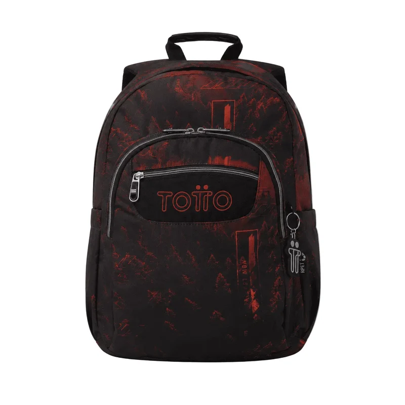 Mochila escolar adaptable a carro Totto Acuareles - Bosque digital