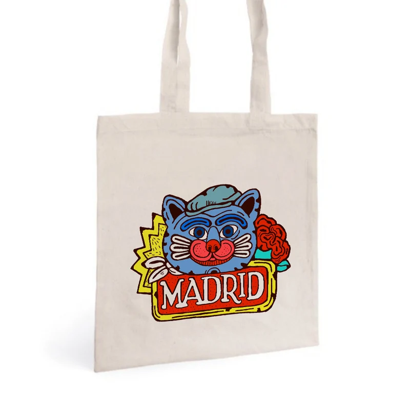 Tote bag 'Gato Chulapo Madrid' x Asís Percales