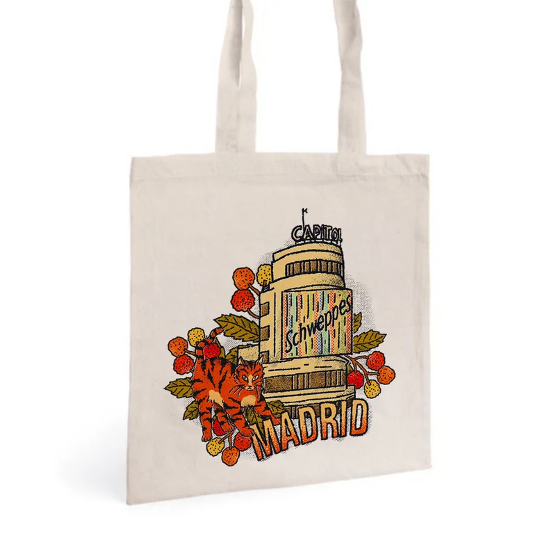 Tote bag 'Gran Vía con gato'