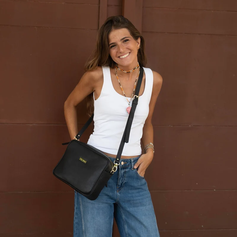 Bandolera CHARLOTTE negro liso