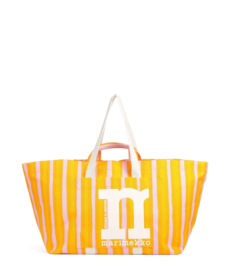 Marimekko Mono City XL Bolsa shopping orange/pink
