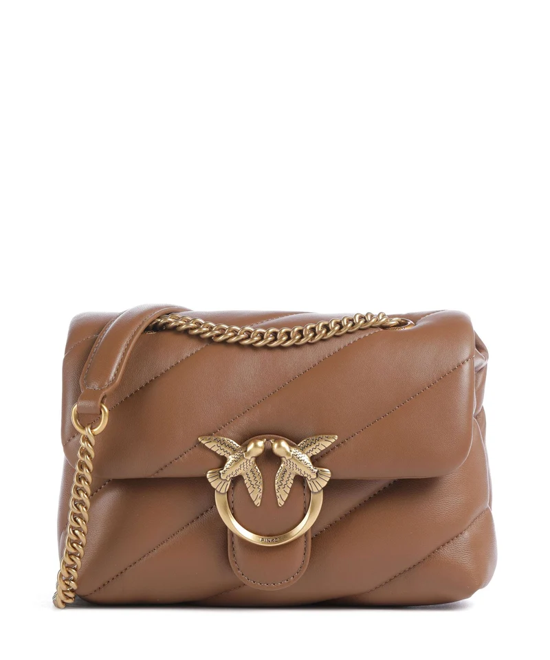 Pinko Love Puff Mini Bolso de hombro marrone cognac/antique gold