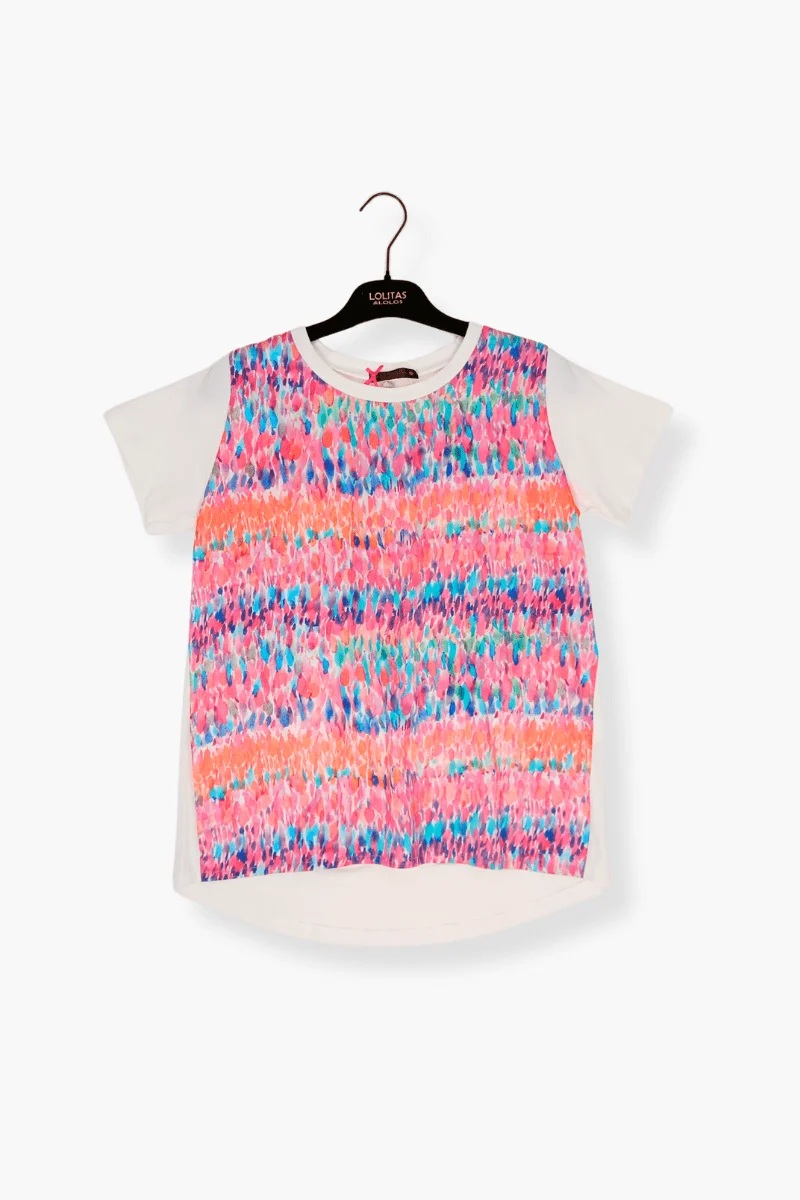 Camiseta Preloved blanca estampado Watercolour Lolita&L