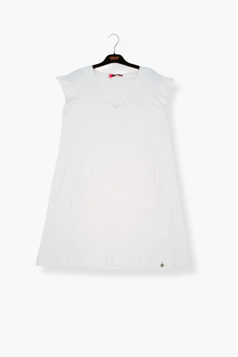 Camiseta Preloved blanca oversize con escote en uve Lolitas&L