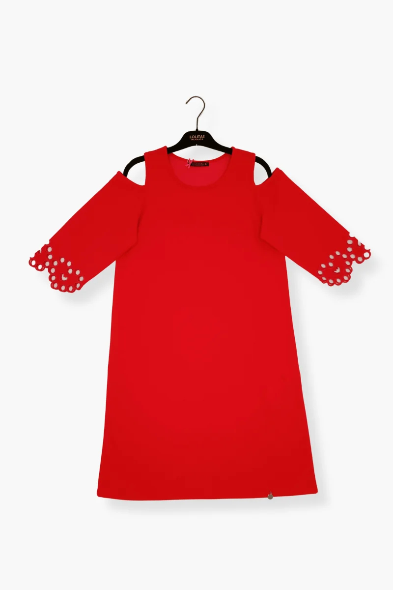 Vestido Preloved rojo hombros descubiertos Lolitas&L