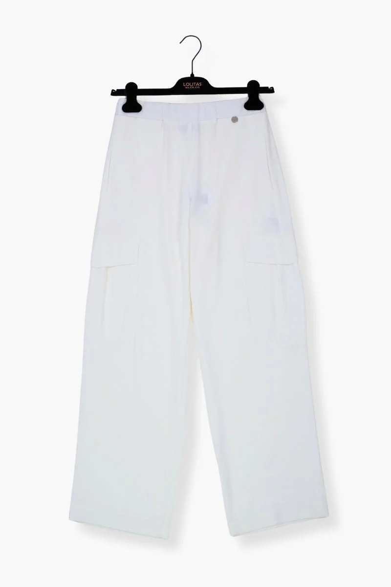Pantalón Preloved blanco bolsillos militares con goma Lolitas&L