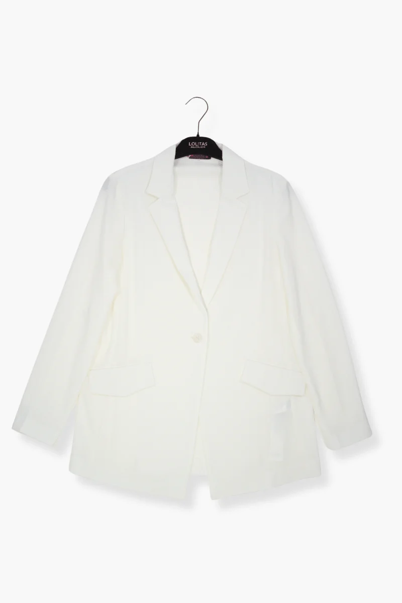 Chaqueta Preloved blanca con solapas y bolsillos Lolitas&L