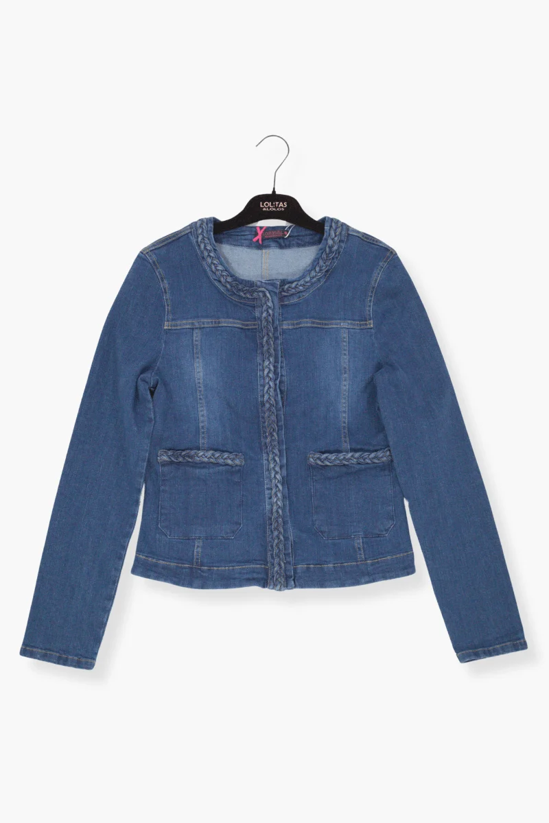 Chaqueta Preloved vaquera azul lavado con trenza Lolitas&L