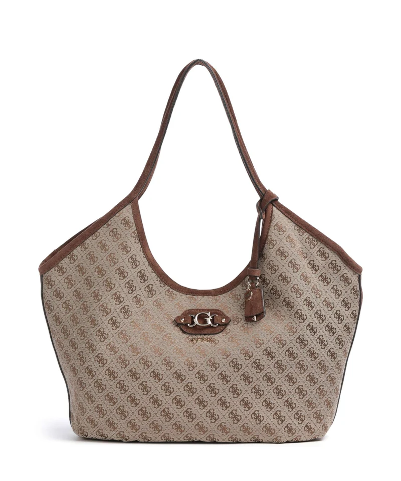 Guess Samantha Girlfriend Bolsa shopping latte logo/brown