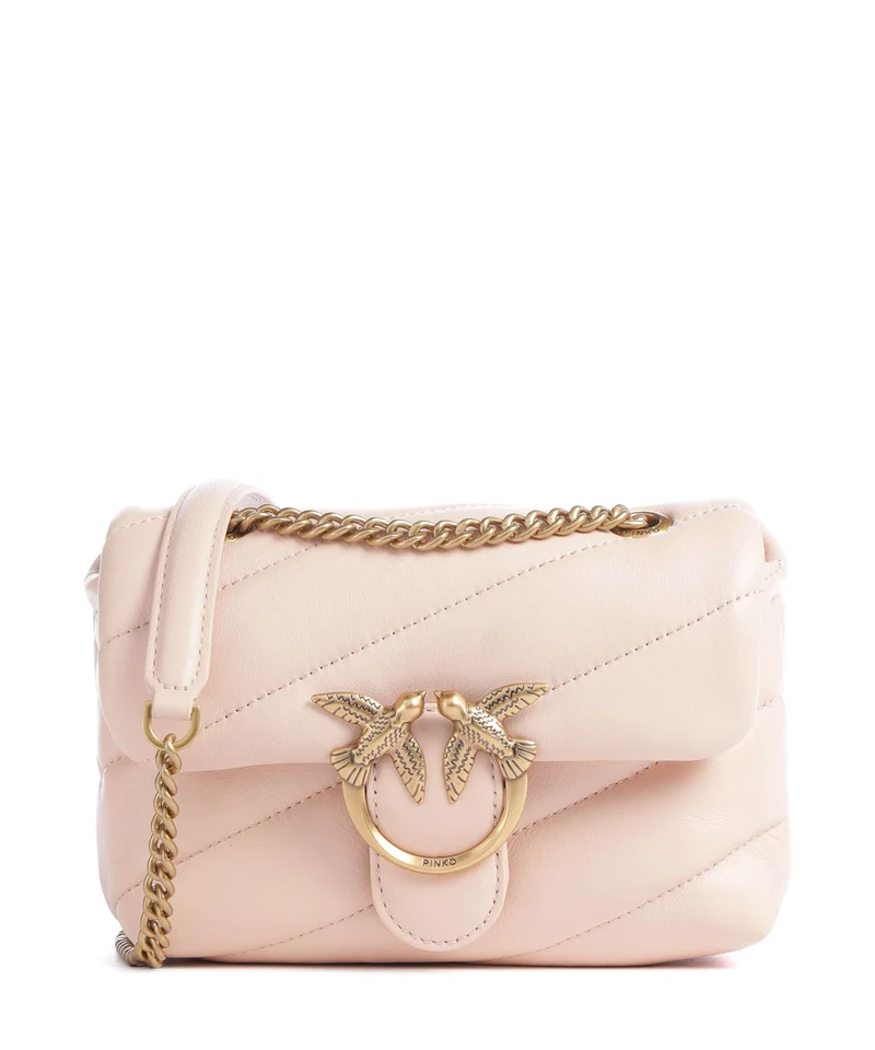 Pinko Love Puff Baby Bolso de hombro rosa cammeo/antique gold