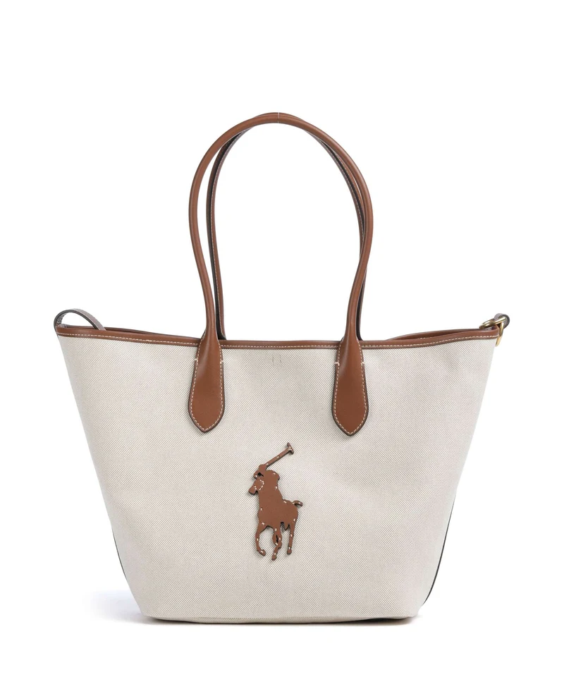Polo Ralph Lauren Bellport Medium Bolsa shopping natural/cuoio