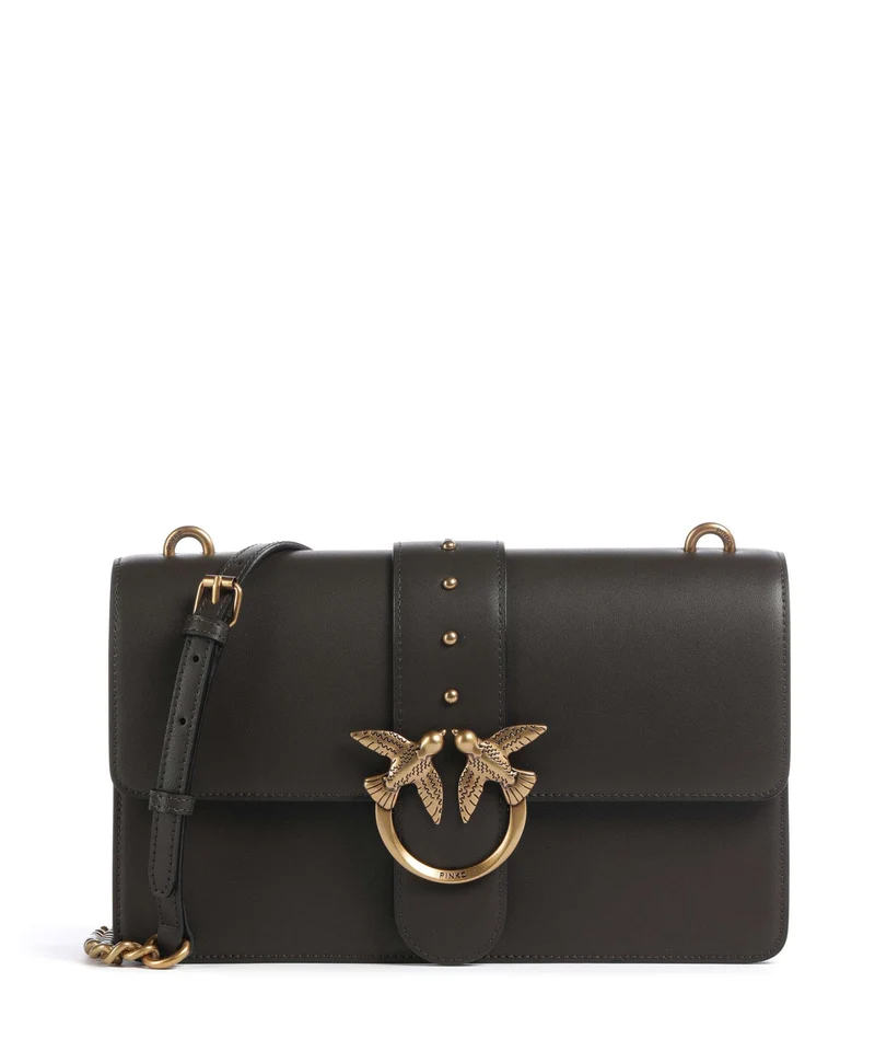 Pinko Love One Classic Bandolera verde fango/antique gold