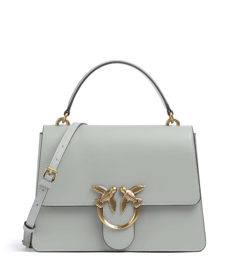 Pinko Love One Classic Bolso de mano grigio perla/antique gold