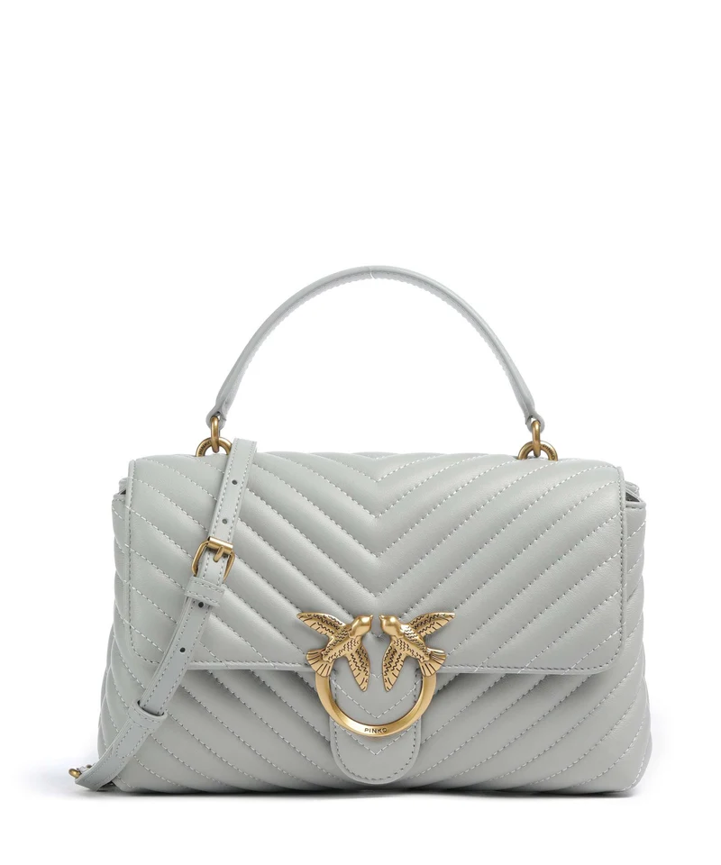 Pinko Love Lady Puff Classic Bolso de mano grigio perla/antique gold