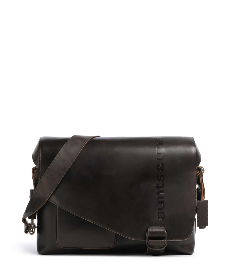 Aunts & Uncles Heritage Big Judd Bolso de mensajero dark brown
