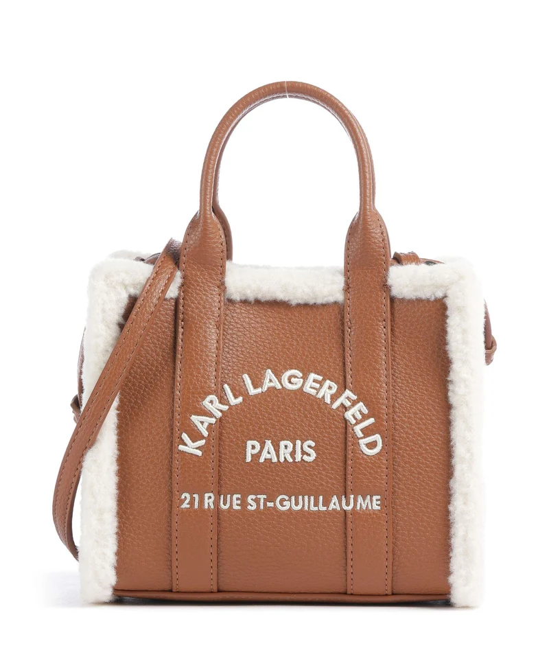 Karl Lagerfeld K/Rue St Guillaume Mini Bandolera dark tan